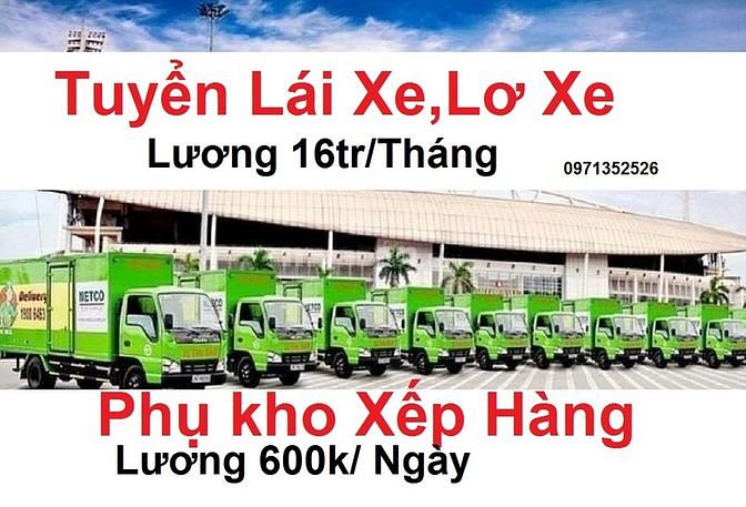 VĨNH LONG ==> Cần Gấp Lái xe B2_C và Phụ xe Phụ kho bao ăn ở