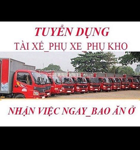 VĨNH LONG ==> Cần Nam Lái xe + Nam Phụ Lơ xe + Phụ kho Bốc xếp